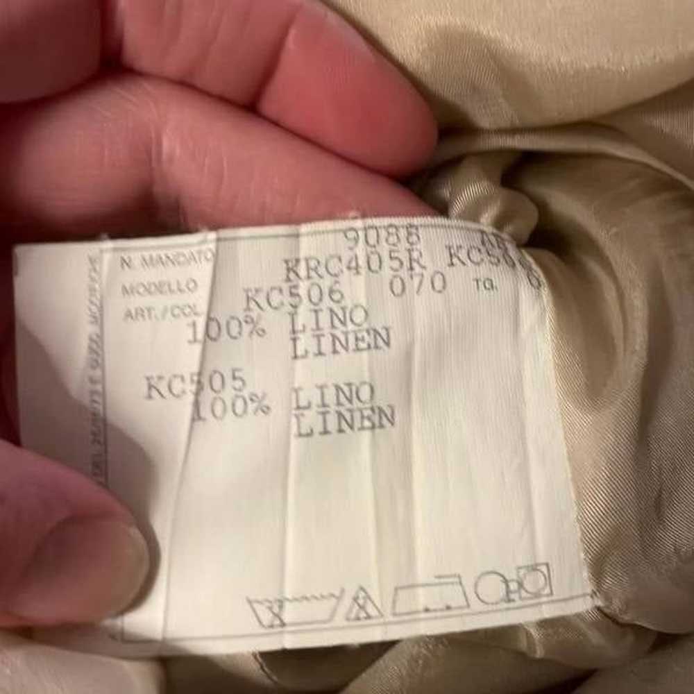 Michael Kors size 6 tan 100% linen lined sleevele… - image 4