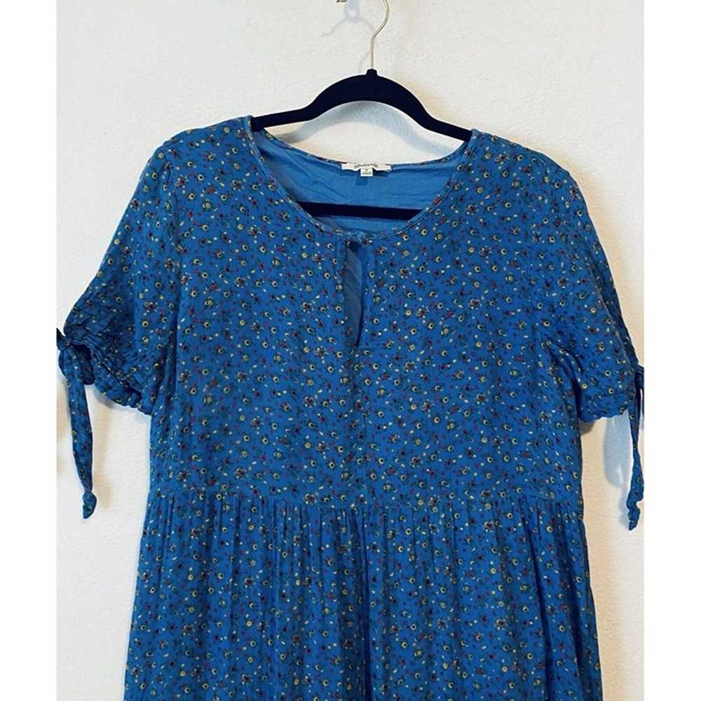Madewell Dress Womens Medium Blue Floral Cotton G… - image 3