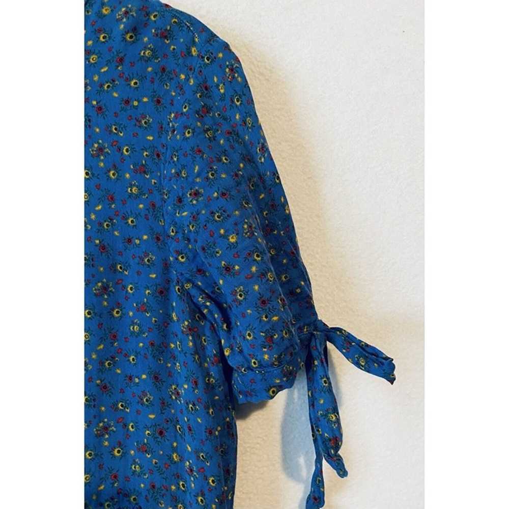 Madewell Dress Womens Medium Blue Floral Cotton G… - image 4