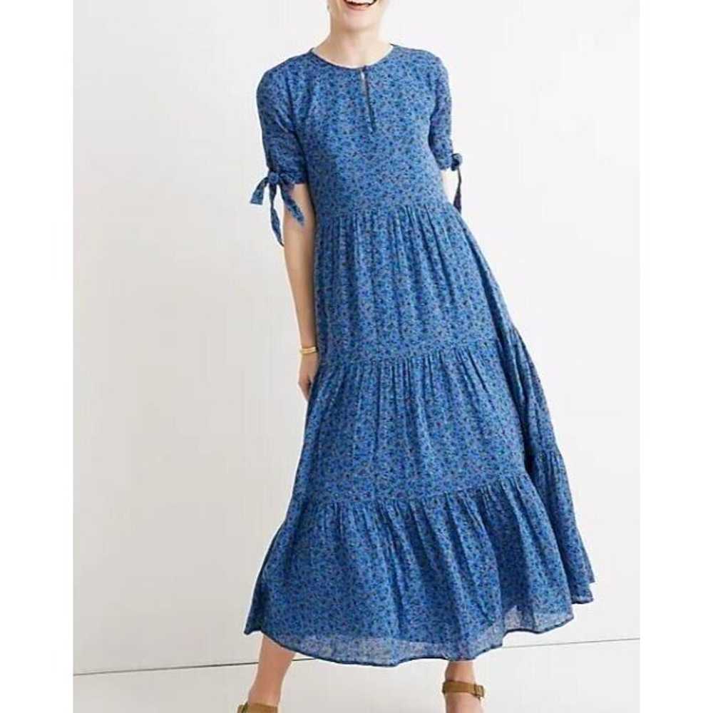 Madewell Dress Womens Medium Blue Floral Cotton G… - image 6