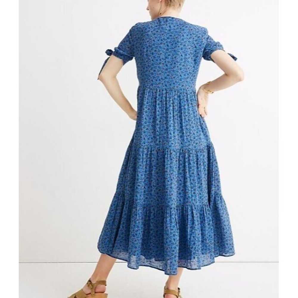 Madewell Dress Womens Medium Blue Floral Cotton G… - image 7
