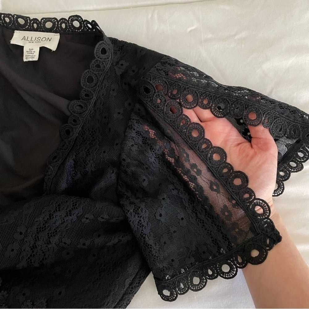 Allison New York Black Lace Romantic Split Sleeve… - image 5