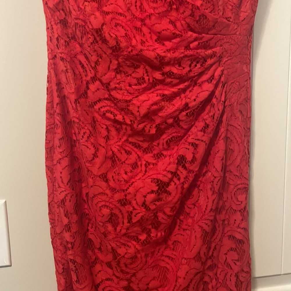 Adrianna Papell dress Red Lace size 8 - image 3
