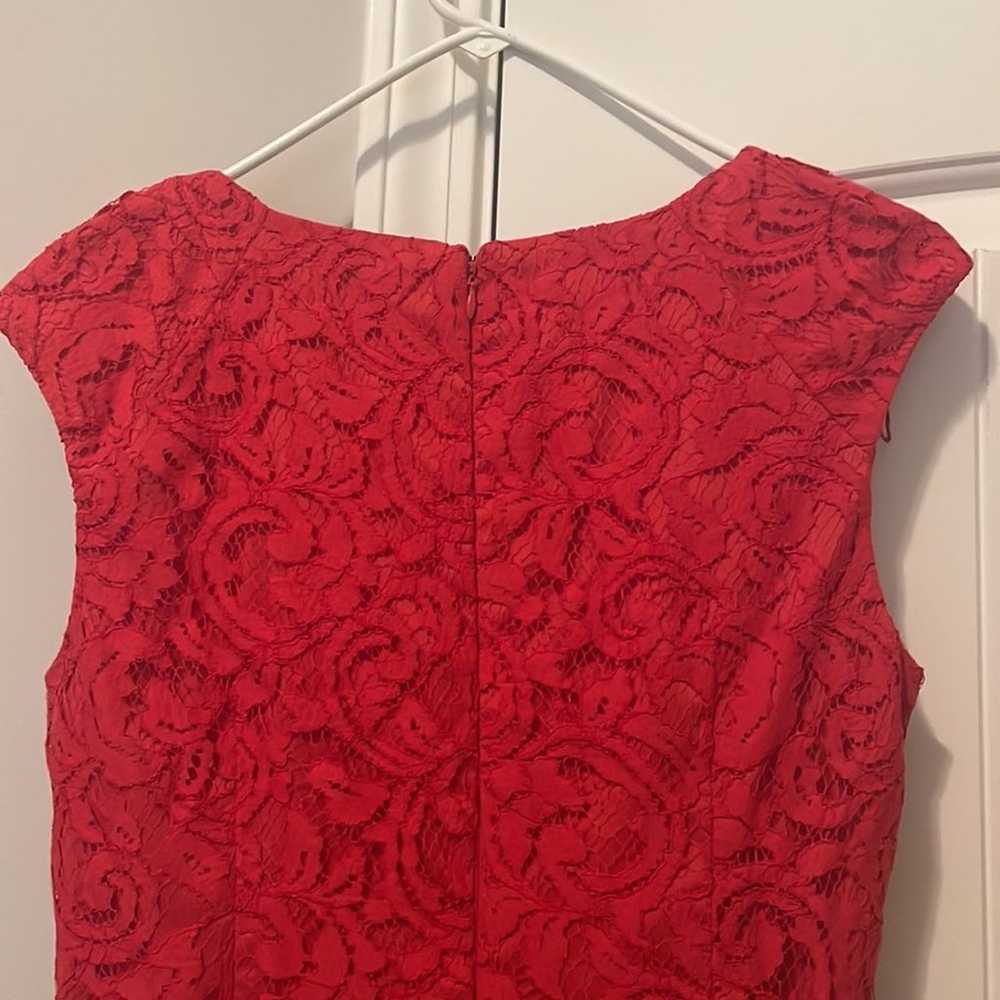 Adrianna Papell dress Red Lace size 8 - image 5