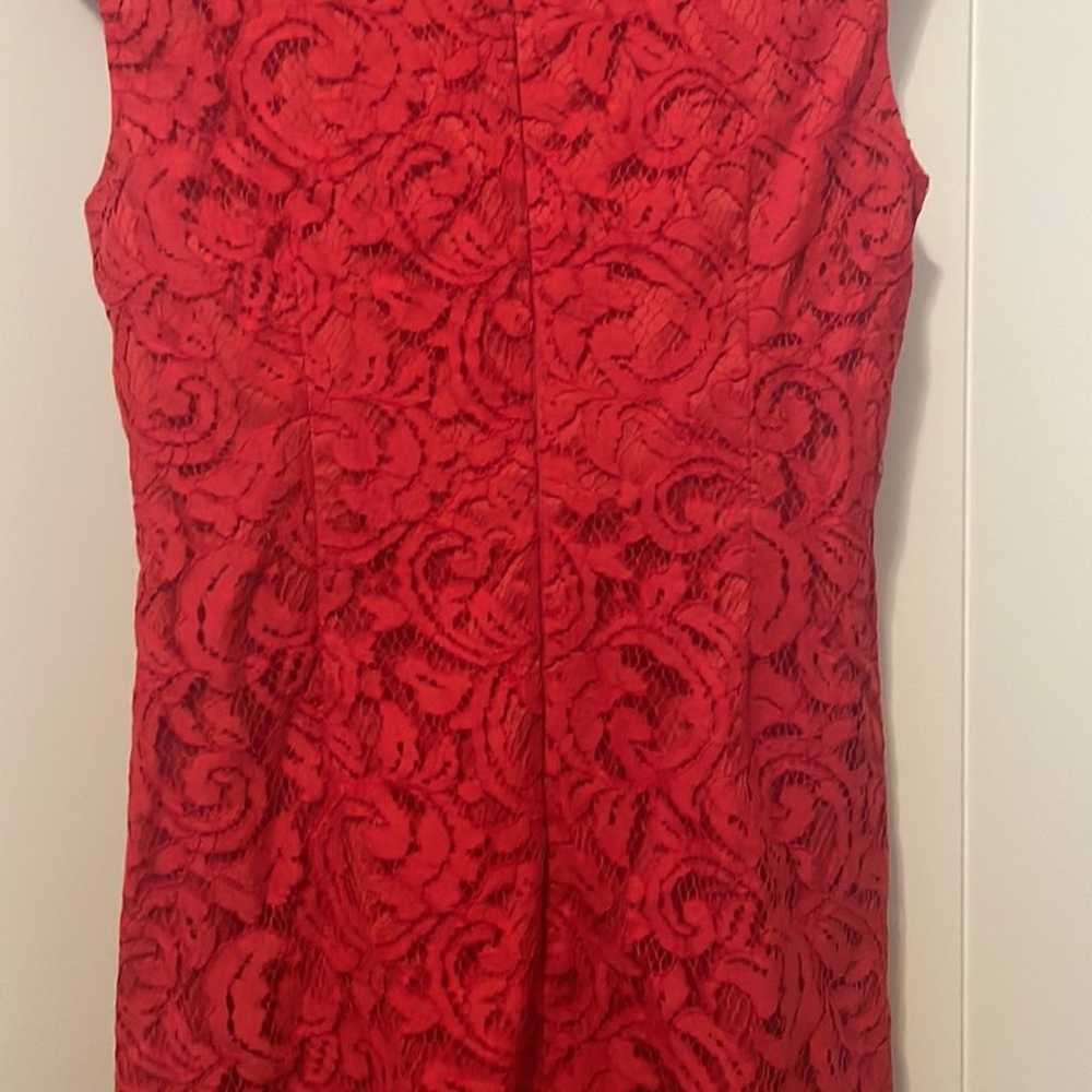 Adrianna Papell dress Red Lace size 8 - image 6