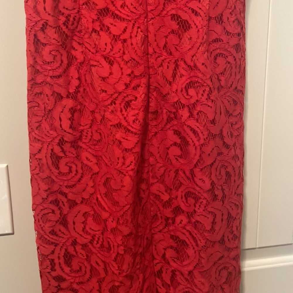 Adrianna Papell dress Red Lace size 8 - image 7