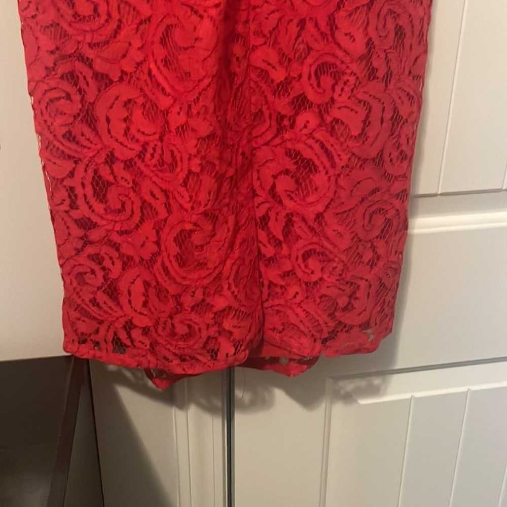 Adrianna Papell dress Red Lace size 8 - image 8