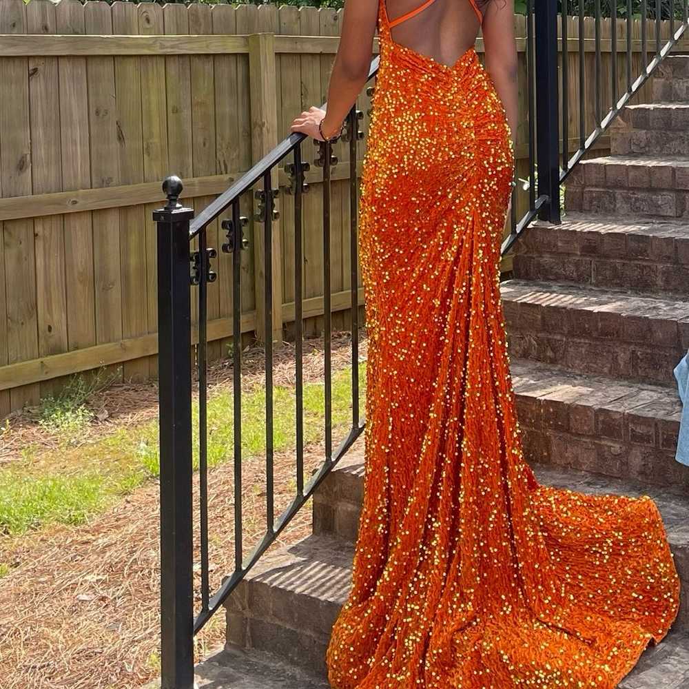 Orange prom  dress - image 2