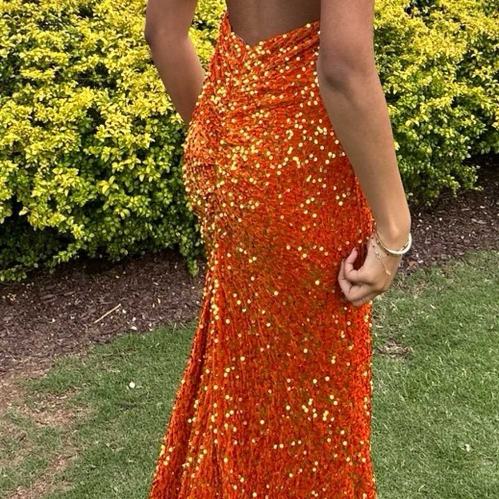 Orange prom  dress - image 4