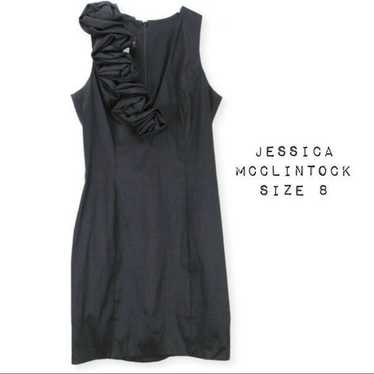Jessica McClintock Sleeveless Cocktail Dress w/ Ru