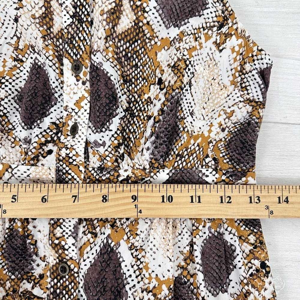 Anthropologie Maeve Snake Print Maxi Dress Size 0… - image 11