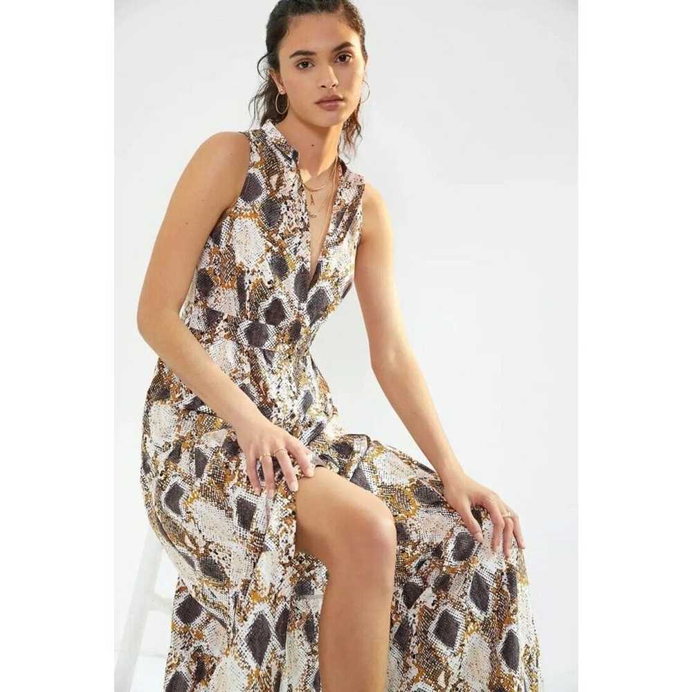 Anthropologie Maeve Snake Print Maxi Dress Size 0… - image 12