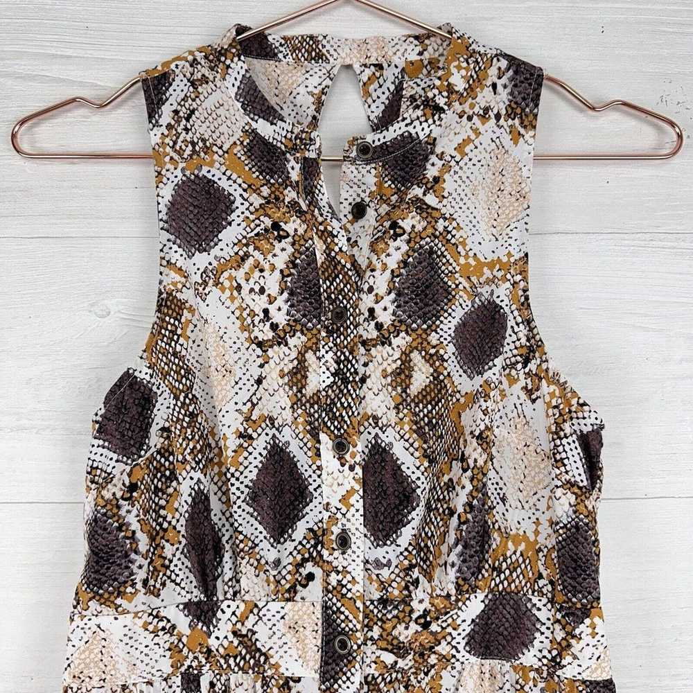 Anthropologie Maeve Snake Print Maxi Dress Size 0… - image 3
