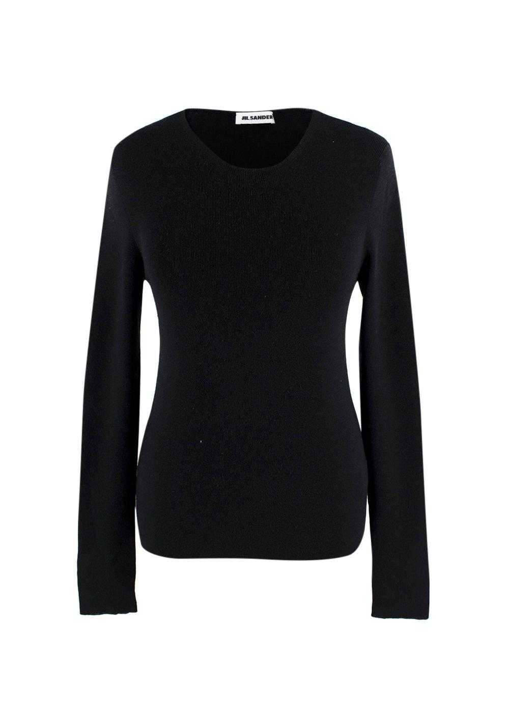 Managed by hewi Jil Sander Black Fine Knit Jumper - image 1