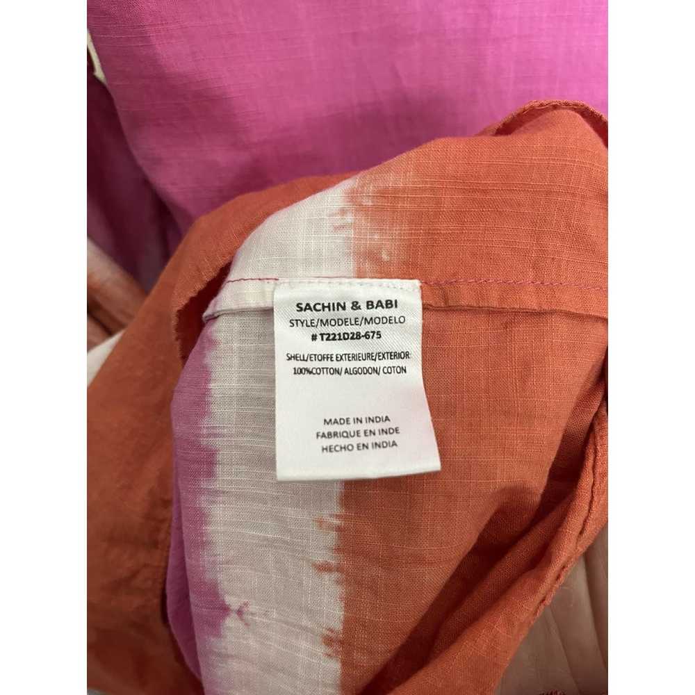 Sachin & Babi Tie Dye Pink & Orange Coco Split Ne… - image 6
