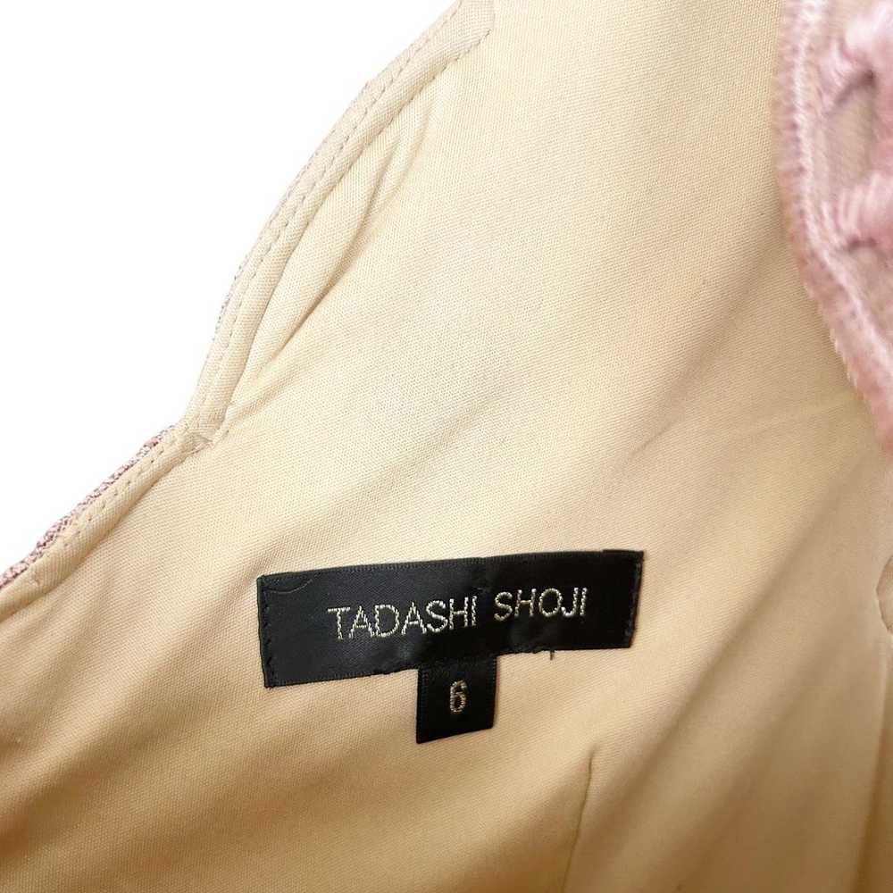 Tadashi Shoji Pink Lace Crochet Sheath Dress Sz 6 - image 2