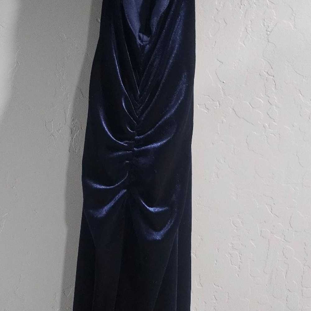 Blue Velvet Prom Dress - image 4