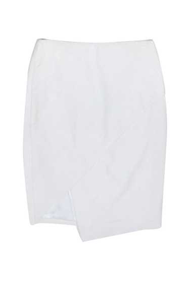 Michelle Mason - White Lambskin Asymmetircal Skirt