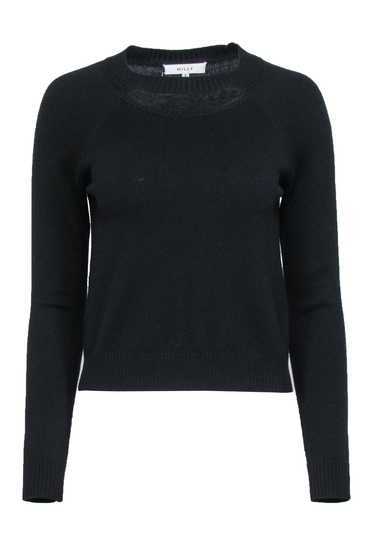 Milly - Black Wool Sweater w/ Cutout Sz P - image 1