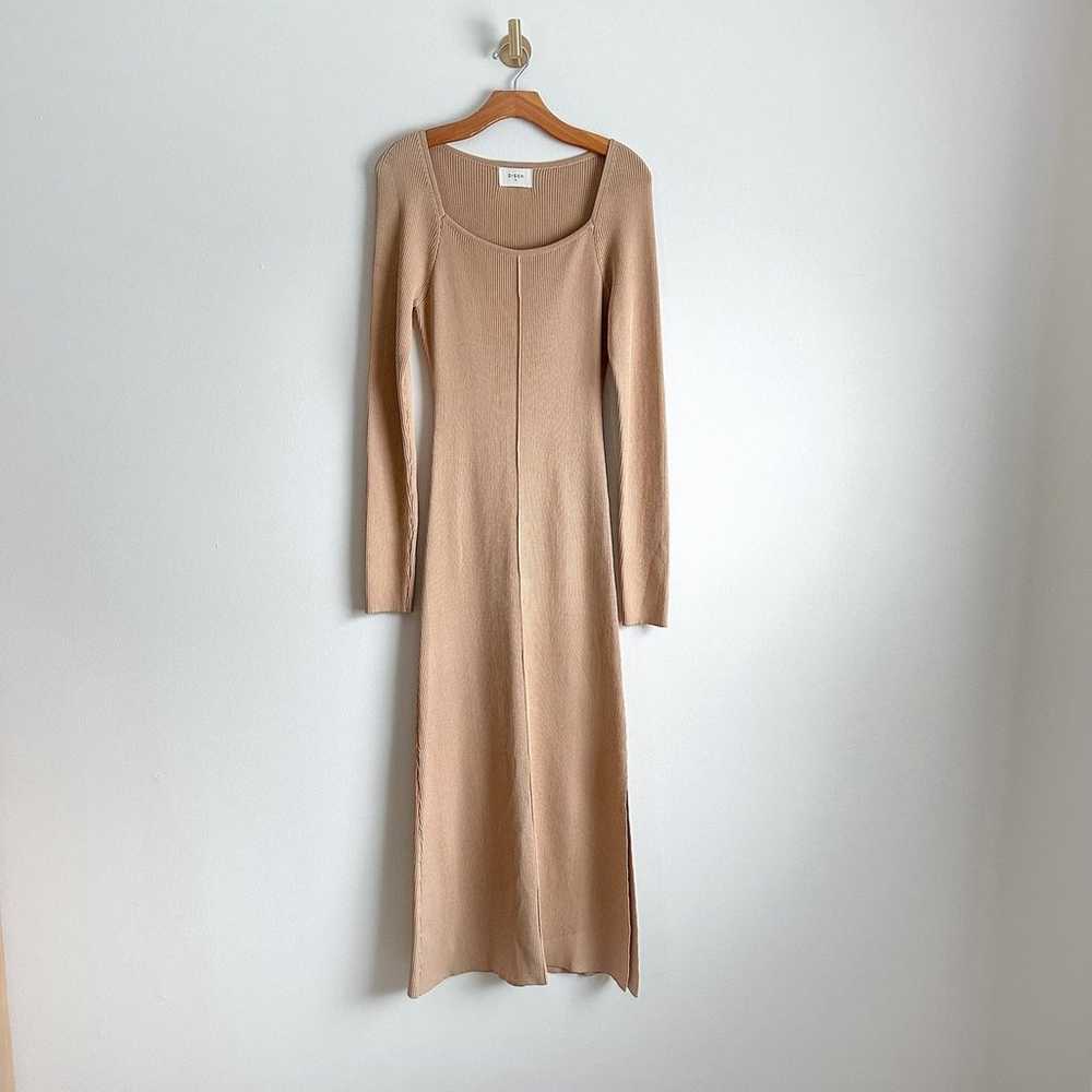 DISSH Stride Warm Wheat Knit Midi Dress in Beige … - image 1