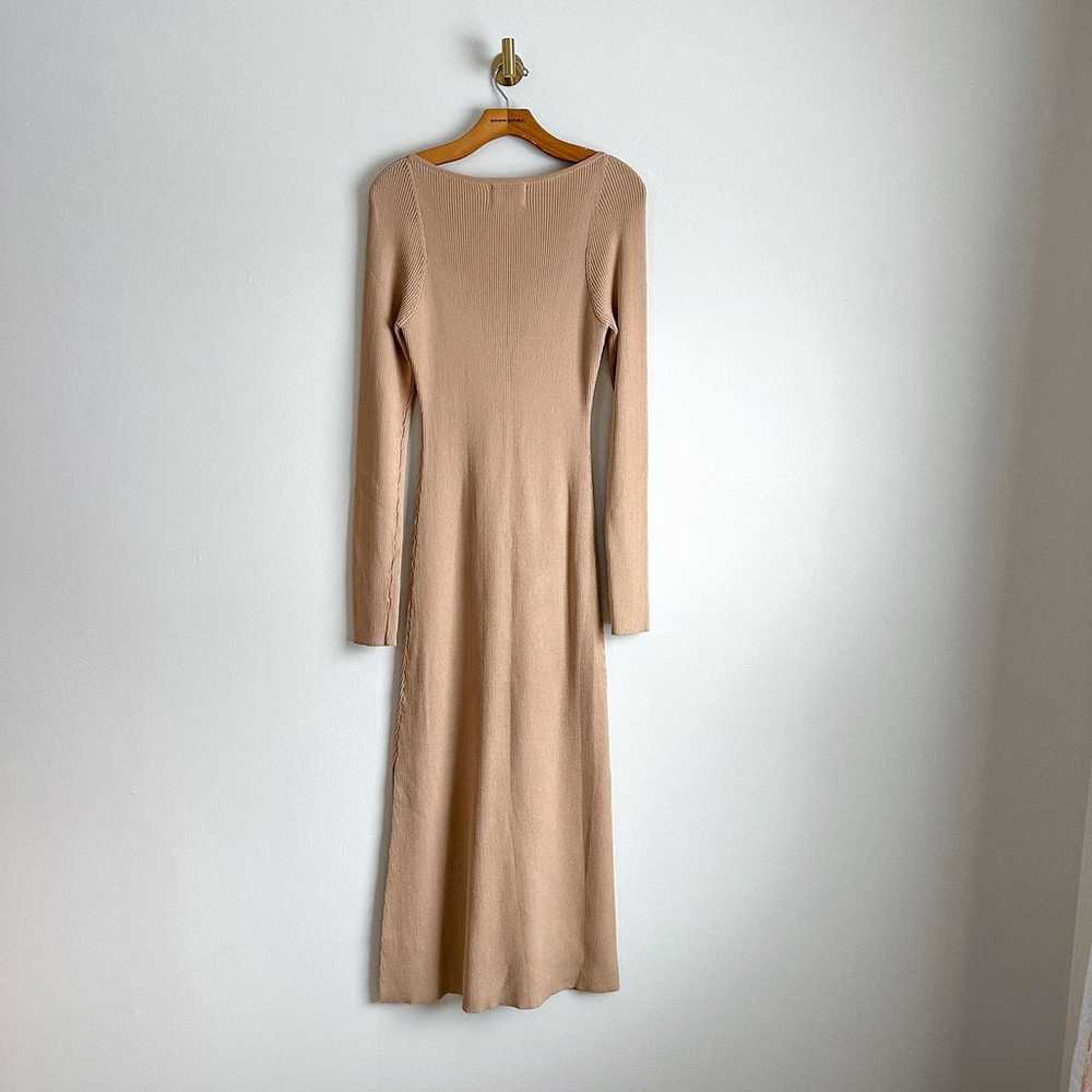 DISSH Stride Warm Wheat Knit Midi Dress in Beige … - image 3