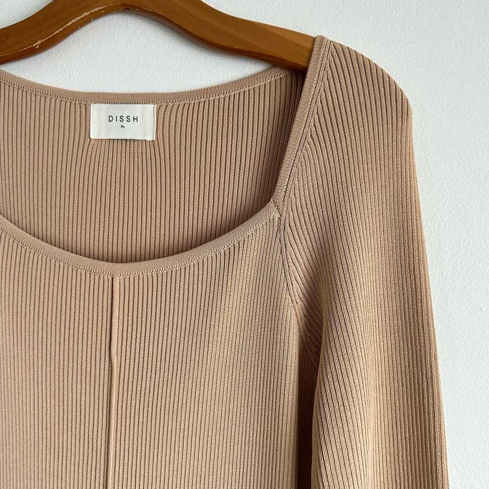 DISSH Stride Warm Wheat Knit Midi Dress in Beige … - image 6