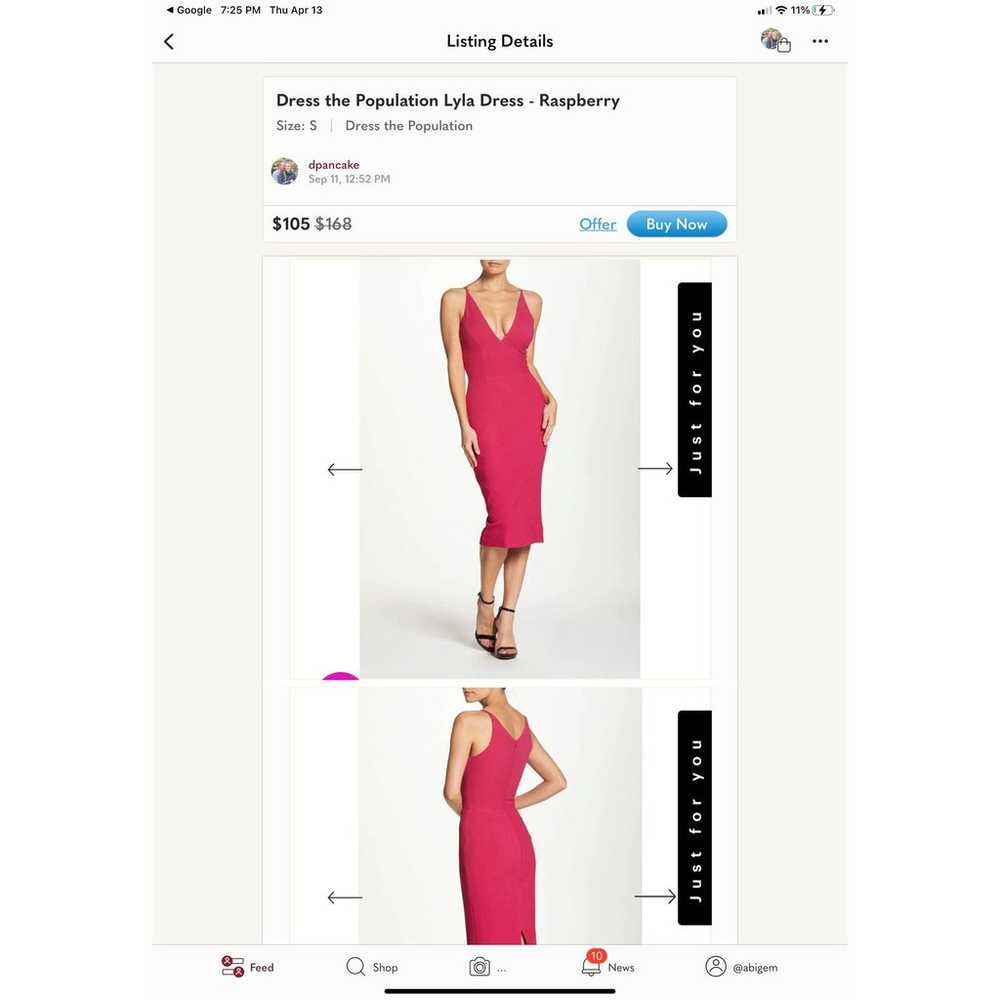 Dress The Population Lyla V Neck Dress Size 6 NEW… - image 10