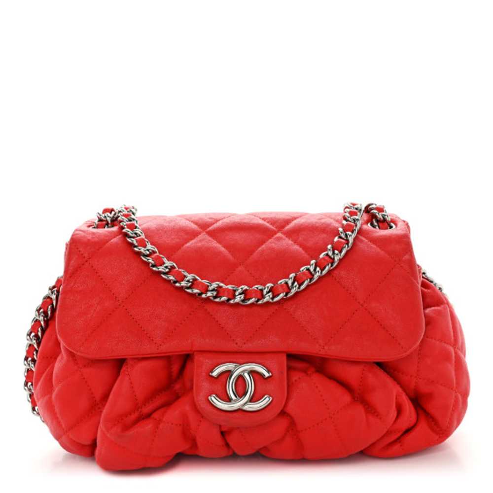 CHANEL Washed Lambskin Quilted Medium Chain Aroun… - image 1
