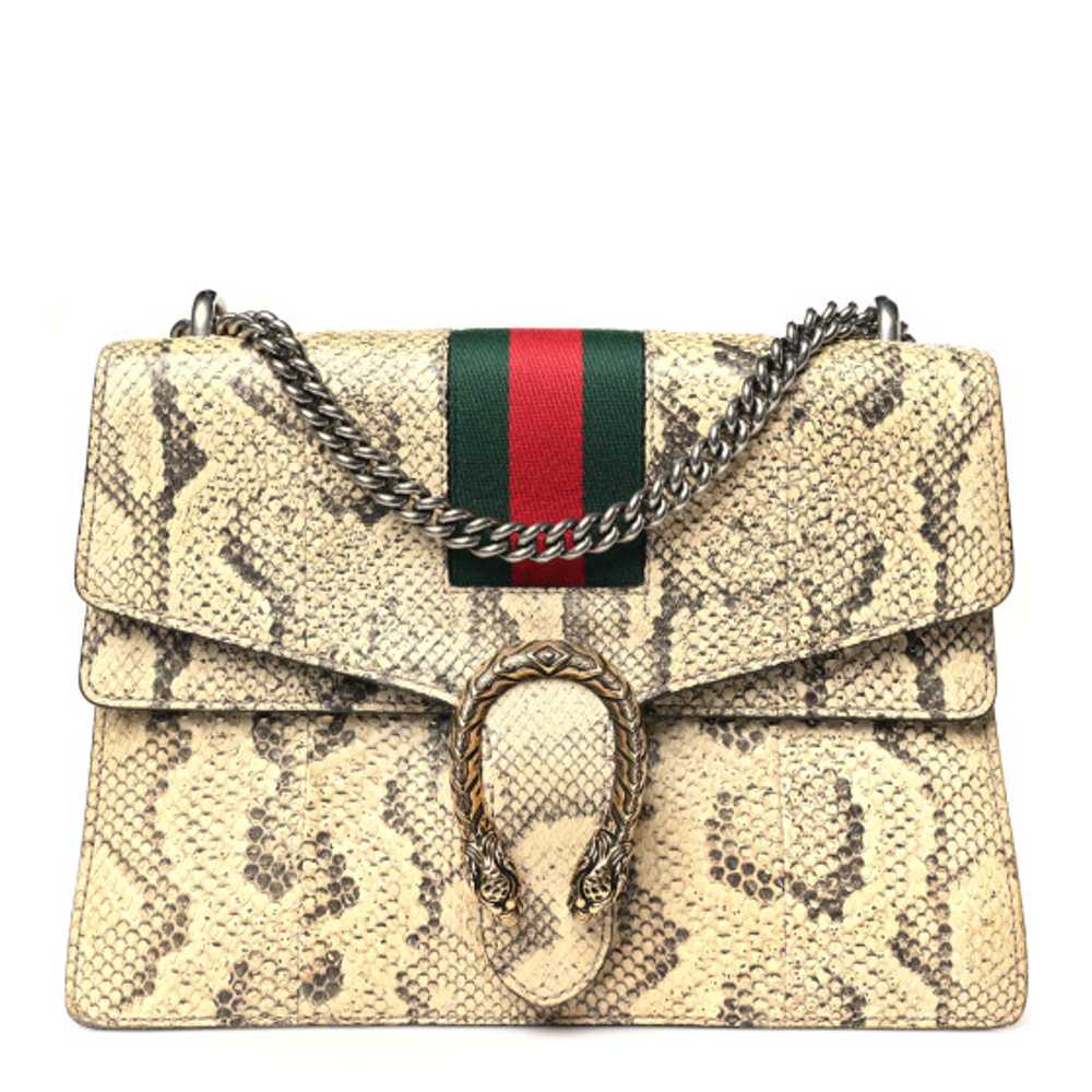 GUCCI Snakeskin Web Medium Dionysus Shoulder Bag … - image 1