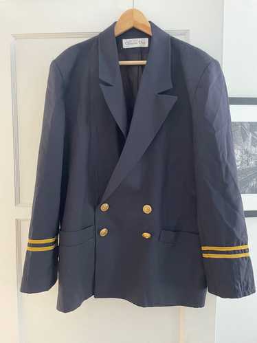 Christian Dior Navy double breasted lined blazer…