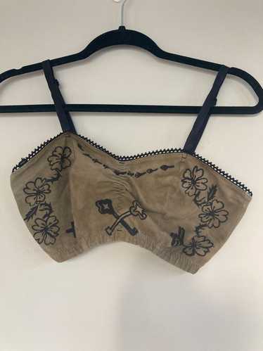 serpent and bow Naturally Dyed & Printed Bralette…