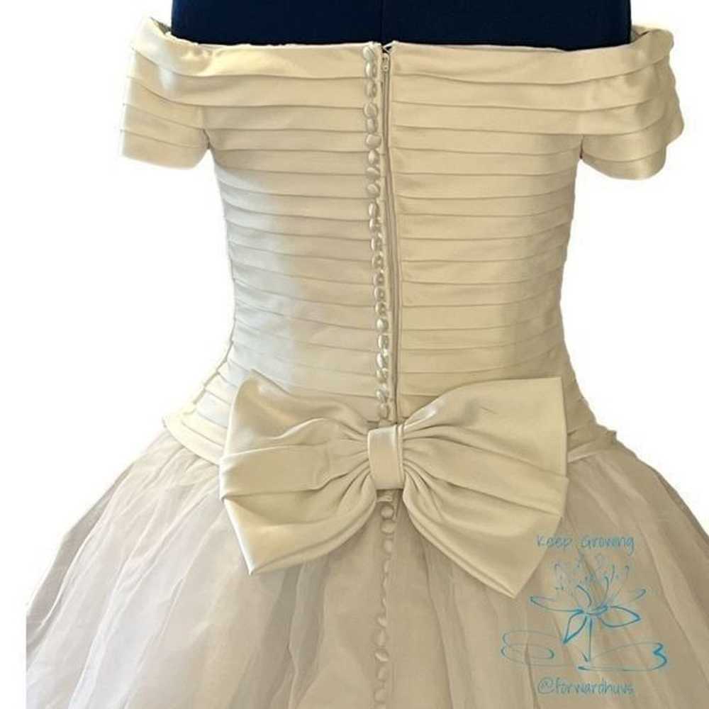 Mori Lee White Wedding Dress - Size 10 - image 3