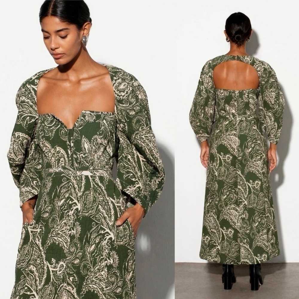 Mara Hoffman Violeta maxi Dress green print size … - image 1