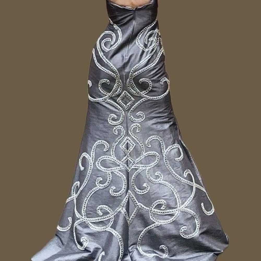 JOVANI Stretch Embellished Taffeta Prom Dress Bea… - image 2