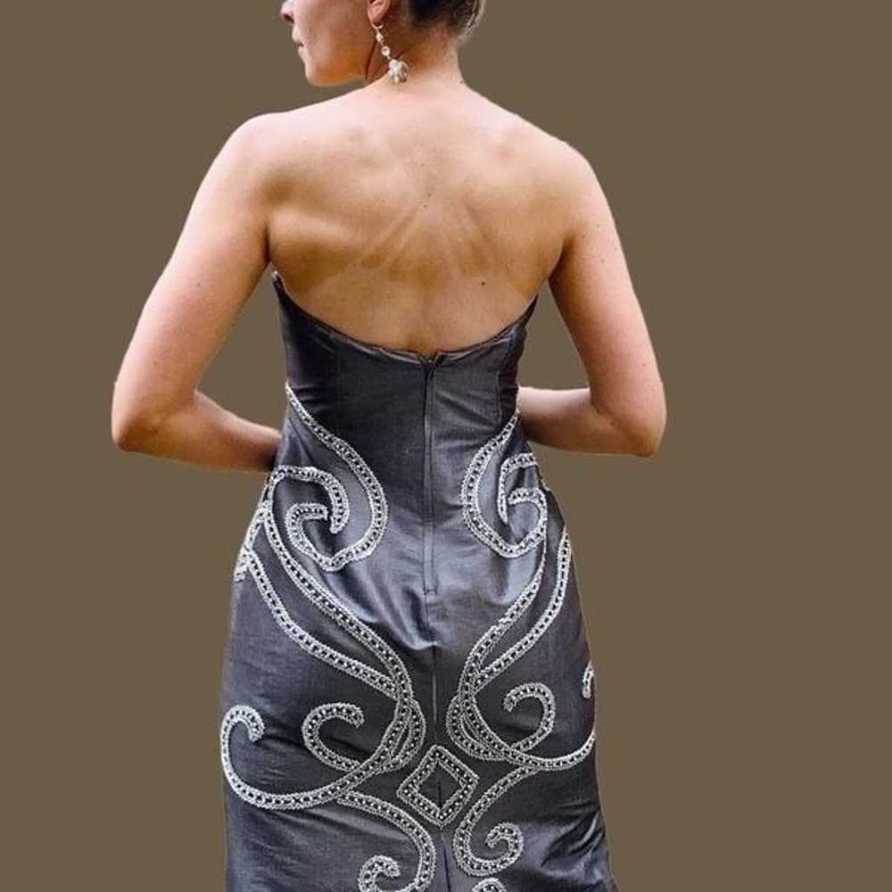 JOVANI Stretch Embellished Taffeta Prom Dress Bea… - image 3
