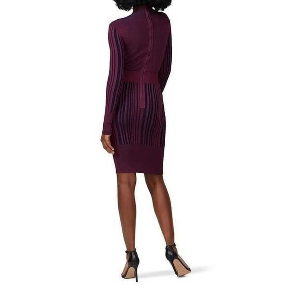 Hervé Léger Striped Sheath Knit Dress in Purple X… - image 3