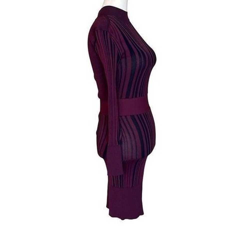 Hervé Léger Striped Sheath Knit Dress in Purple X… - image 6
