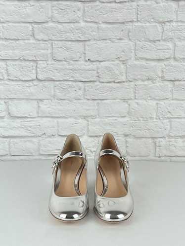 Gianvitto Rossi Mary Jane Metallic Leather Pumps, 