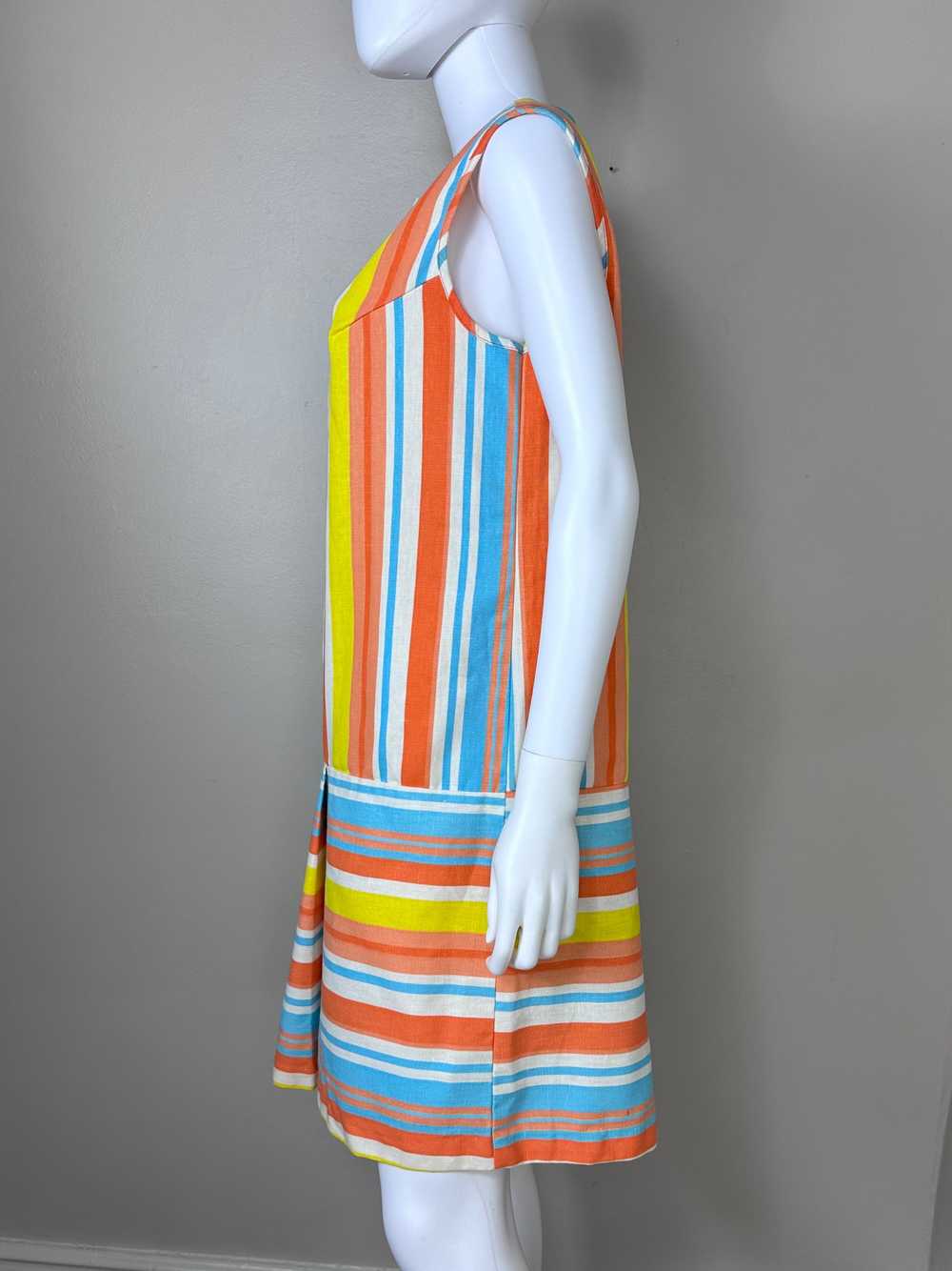 1960s Striped Romper Dress, Sears Size Large-XL - image 4