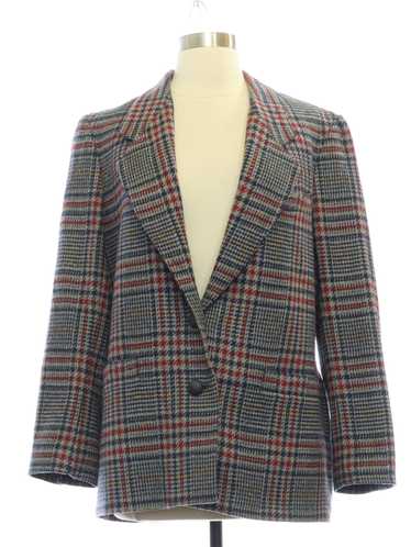 1980's Jack Set Womens Plaid Blazer Sport Coat Ja… - image 1