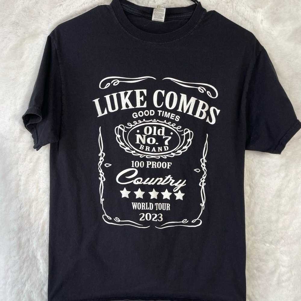 Luke Combs good times Jack Daniel style tour T-sh… - image 1