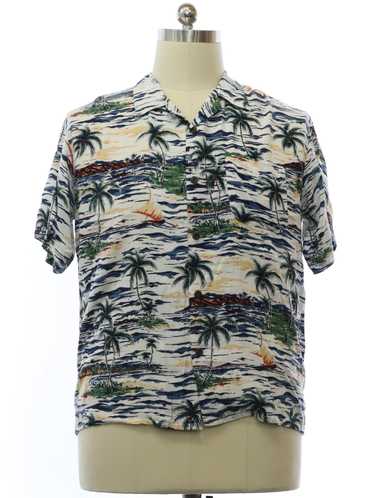 1990's Ocean Current Mens Rayon Hawaiian Shirt