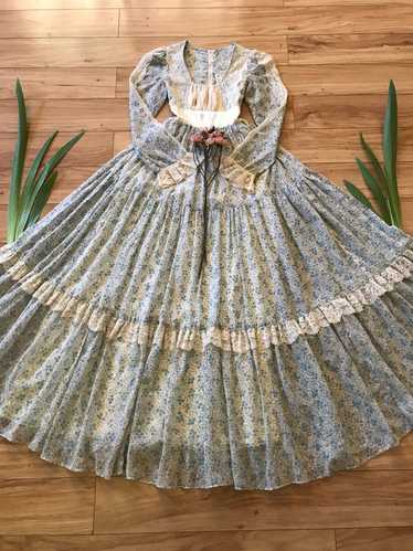 1970’s Vintage Blueberry Rose Gunne Sax Dress