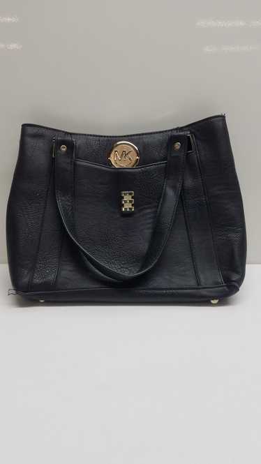 Vintage Michael Kors Black Tumbled Leather Bag w/ 