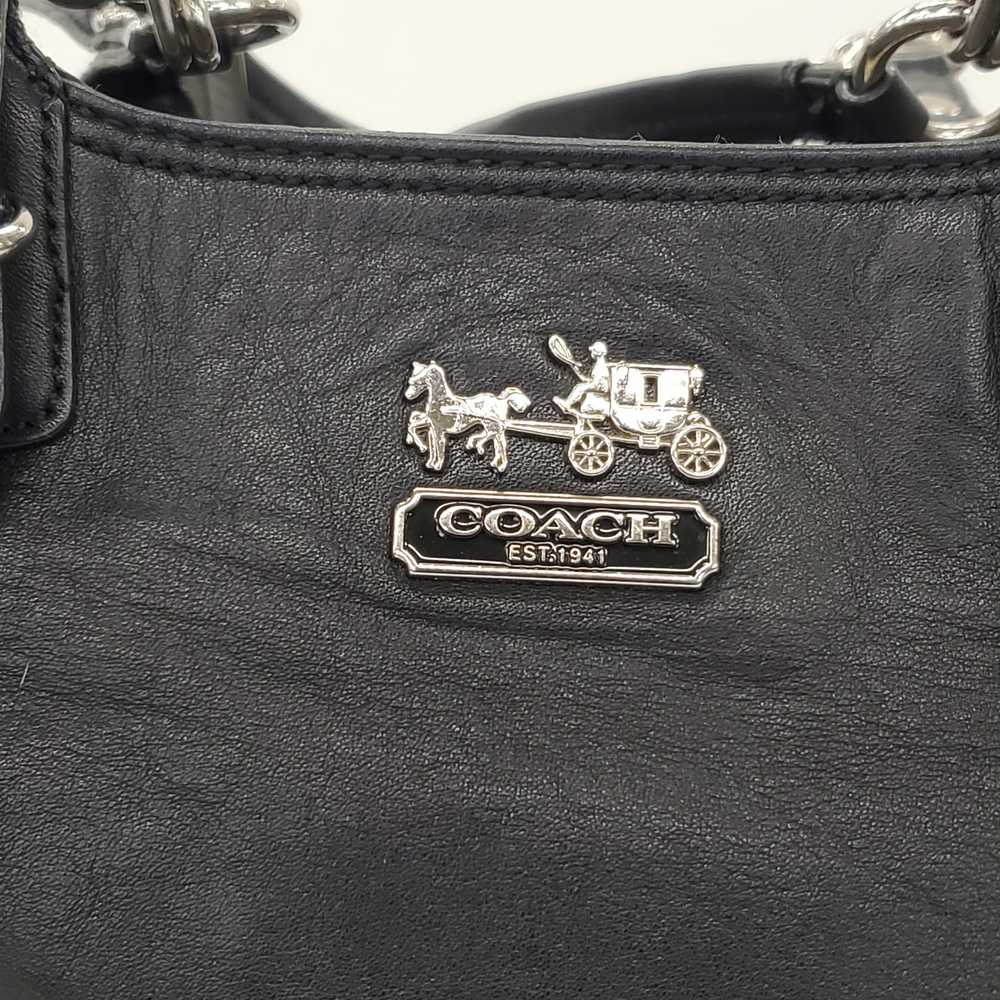Coach Mia Black Leather Zip Top Shoulder Bag - image 2