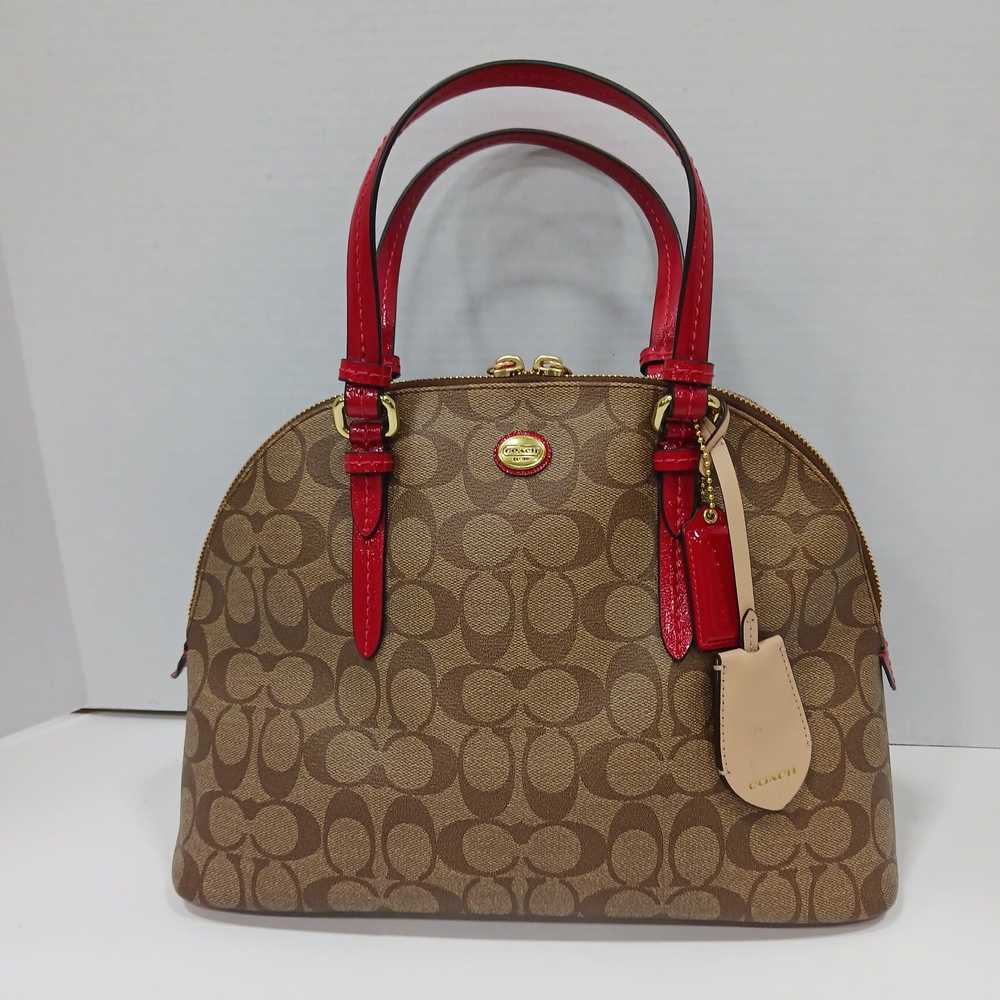 Authentic Coach Peyton Signature Cora Domed Satch… - image 2