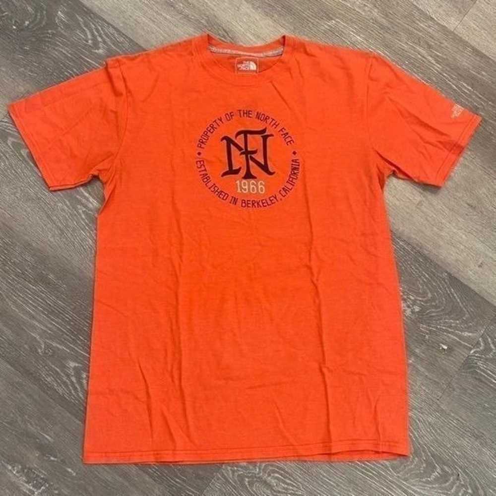 North Face Orange/Coral Athletic Casual Shirt Men… - image 1