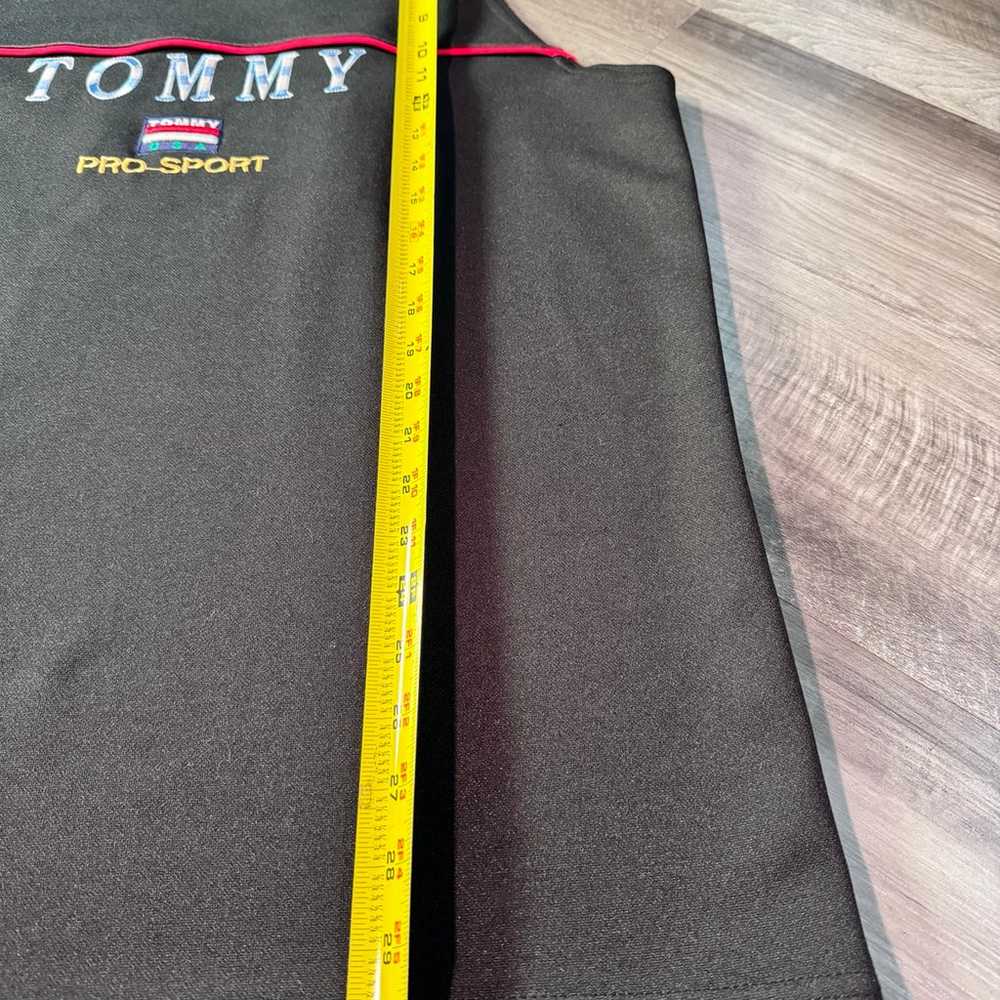 Vtg Hilfiger Tommy Sport Tank Men M Black Embroid… - image 6