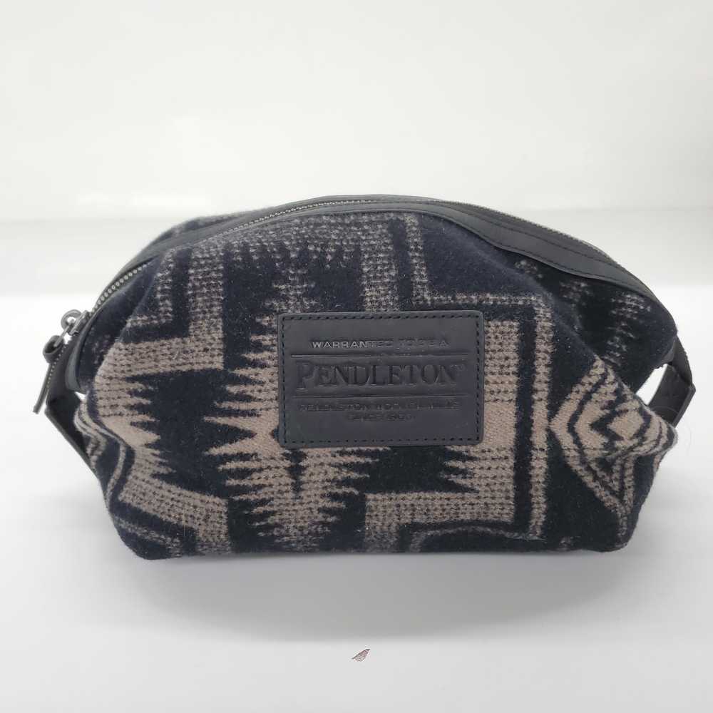 Pendleton Wool & Black Leather Travel Dopp Kit - image 1