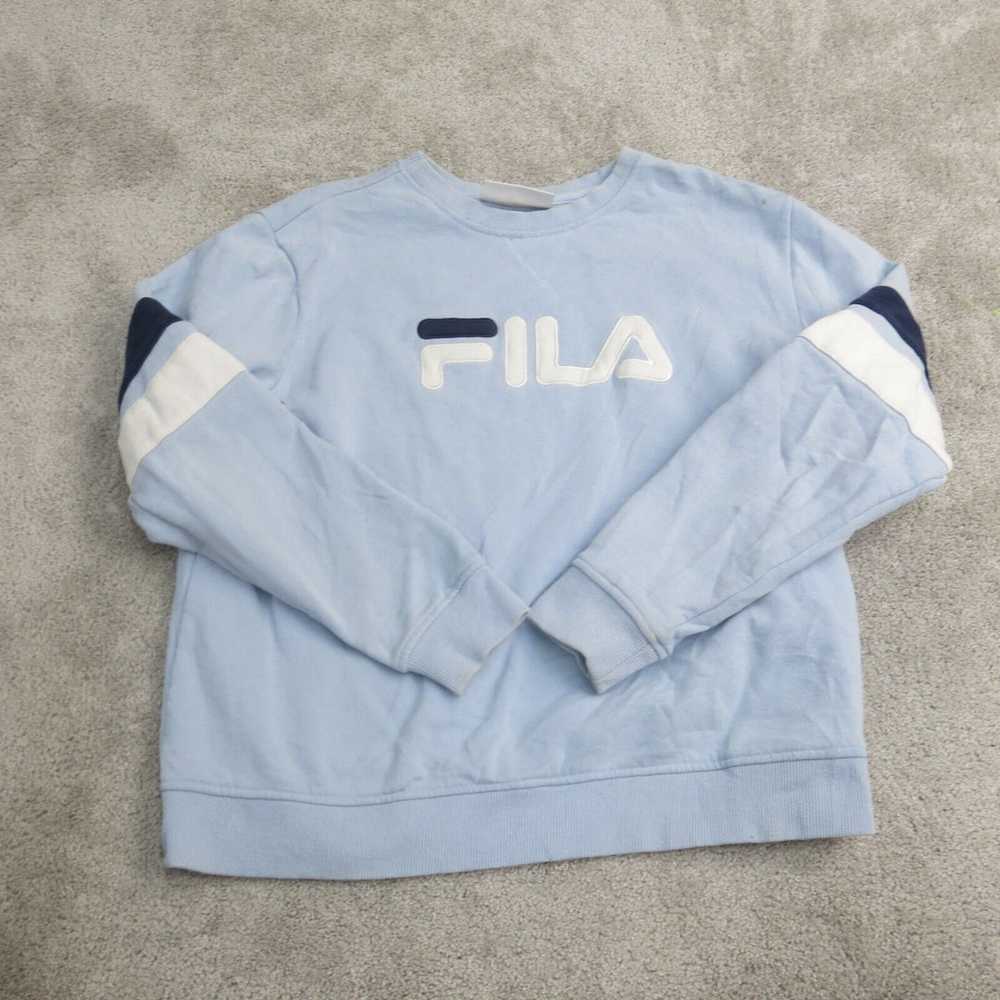 Fila Sweatshirt Women Large Blue Long Sleeve Pull… - image 1